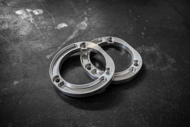 190E (W201) Aluminum Front Strut Tower Reinforcements-Billet Reinforcements-Garagistic-Bare-Garagistic