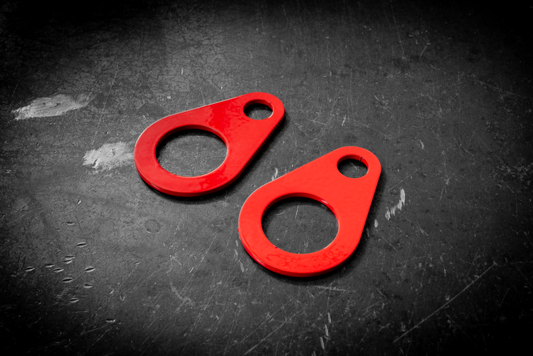 5 Series Rear Shock Tie Down Strap Hook (E28, E34, and E39)-Tow Hooks-Garagistic-Yes!(Red Powder Coat)-Garagistic