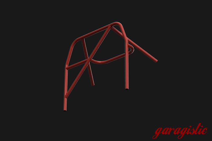 E30 Bolt-in Roll Bar - Coupe & Sedan-Roll bars-Garagistic-Red-Bent Harness Bar (Taller Drivers)-Straight Rear Legs - No X-Garagistic