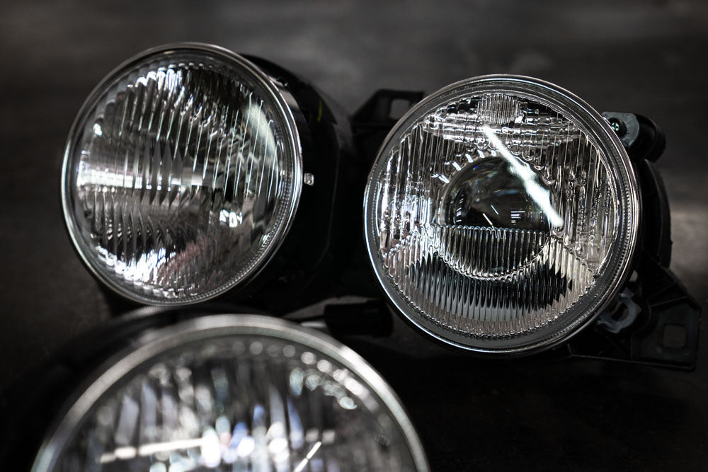 BMW E30 "Euro Smiley" Headlights - Clear Lenses-Headlights-Depo-Garagistic