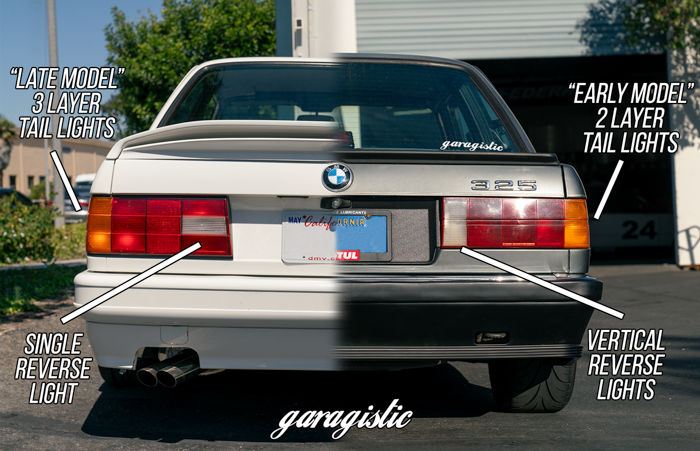 BMW E30 Late Model All Red MHW Style Tail Lights-Tail Lights-Non-Garagistic Vendor-Garagistic