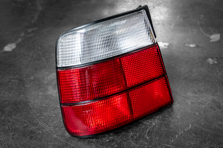 BMW E34 DEPO Red/Clear Tail Lights - 63211389011, 63211389012-Tail Lights-Depo-Garagistic