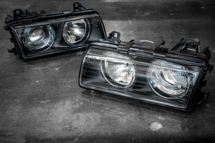 BMW E36 DEPO Euro Glass Projector Headlights - 63121387861, 63121387862-Headlights-Depo-Garagistic