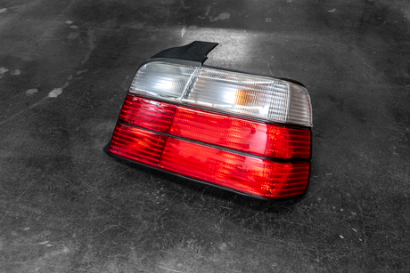 BMW E36 Sedan DEPO Euro Red/Clear Tail Lights - 63211393431, 63211393432-Tail Lights-Depo-Garagistic