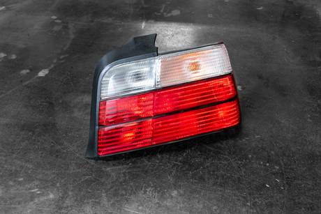 BMW E36 Sedan DEPO Euro Red/Clear Tail Lights - 63211393431, 63211393432-Tail Lights-Depo-Garagistic