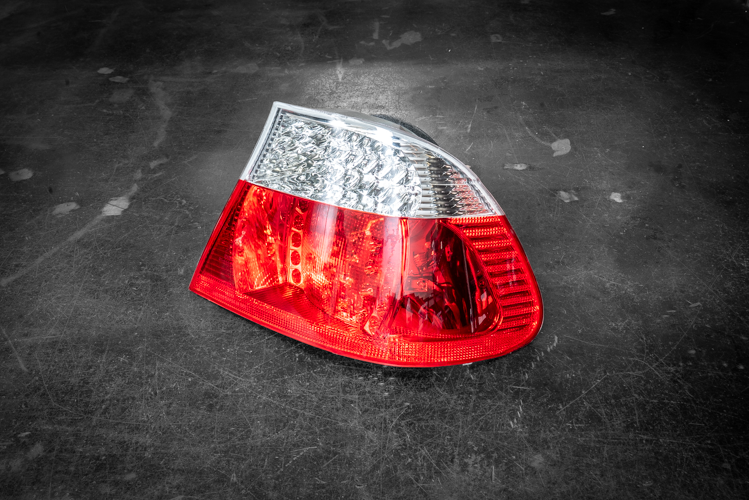 BMW E46 Coupe DEPO Red/Clear LED Tail Lights - 63216937449, 63216937450, 63216920699, 63216920700, 63216920705, 63216920706-Tail Lights-Depo-Garagistic