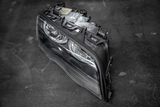 BMW E46 Sedan DEPO Black Projector Angel Eye Headlights - 63126902753, 63126902754, 63126902763, 63126902764, 63126906495, 63126906496-Headlights-Depo-Garagistic