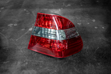 BMW E46 Sedan DEPO Smoked Red/Clear Tail Lights - 63216946533, 63216946534, 63216907945, 63216907946-Tail Lights-Depo-Garagistic