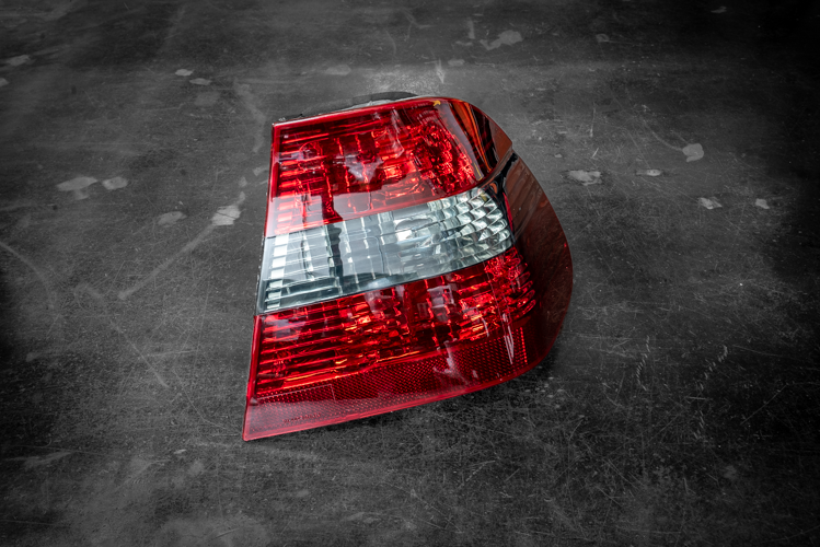 BMW E46 Sedan DEPO Smoked Red/Clear Tail Lights - 63216946533, 63216946534, 63216907945, 63216907946-Tail Lights-Depo-Garagistic