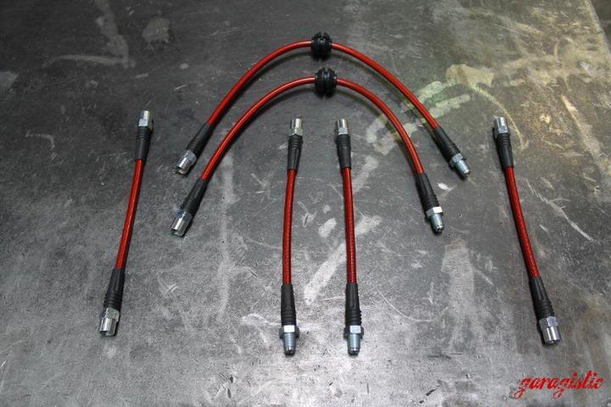 E28 Stainless Steel Complete 6 Brake Line Kit - DOT Compliant-Brake Lines-Garagistic-No clutch line-Garagistic