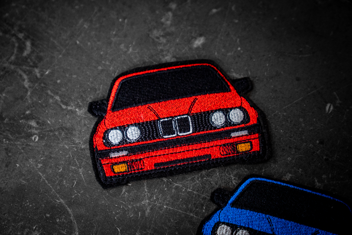 E30 Embroidered Iron-on Patch-Apparel-Garagistic-Red-Garagistic