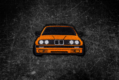 E30 Embroidered Iron-on Patch-Apparel-Garagistic-Orange-Garagistic