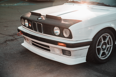 E30 "IS" Front Lip/Splitter Combo Spoiler - Fiberglass, Carbon Fiber-Body Panels-Non-Garagistic Vendor-Fiberglass-Garagistic