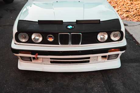 E30 "IS" Front Lip/Splitter Combo Spoiler - Fiberglass, Carbon Fiber-Body Panels-Non-Garagistic Vendor-Fiberglass-Garagistic