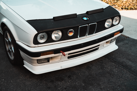 E30 "IS" Front Lip/Splitter Combo Spoiler - Fiberglass, Carbon Fiber-Body Panels-Non-Garagistic Vendor-Fiberglass-Garagistic