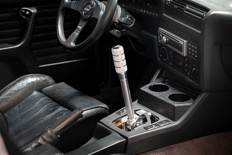 E30 "PRO" Self Centering Chassis Short Shifter-Solid mount shifter-Garagistic-Bare-Medium-Aluminum Knurled-Garagistic