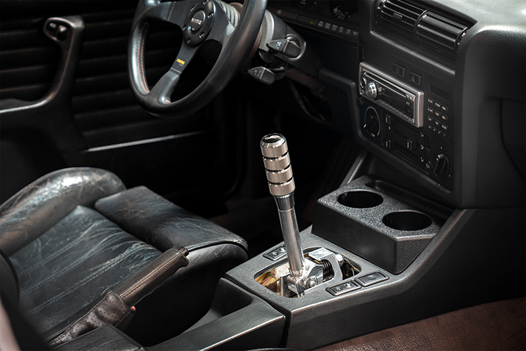 E30 "PRO" Self Centering Chassis Short Shifter-Solid mount shifter-Garagistic-Bare-Short-Aluminum Knurled-Garagistic