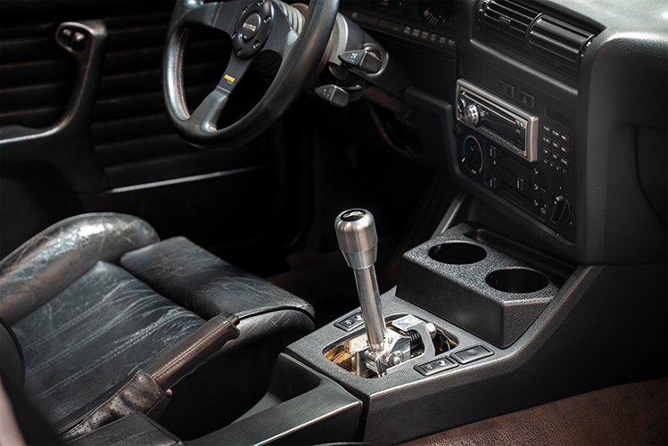 E30 "PRO" Self Centering Chassis Short Shifter-Solid mount shifter-Garagistic-Bare-Short-Aluminum Standard W/Emblem-Garagistic