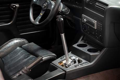 E30 "PRO" Self Centering Chassis Short Shifter-Solid mount shifter-Garagistic-Bare-Tall-Delrin Bat-Garagistic