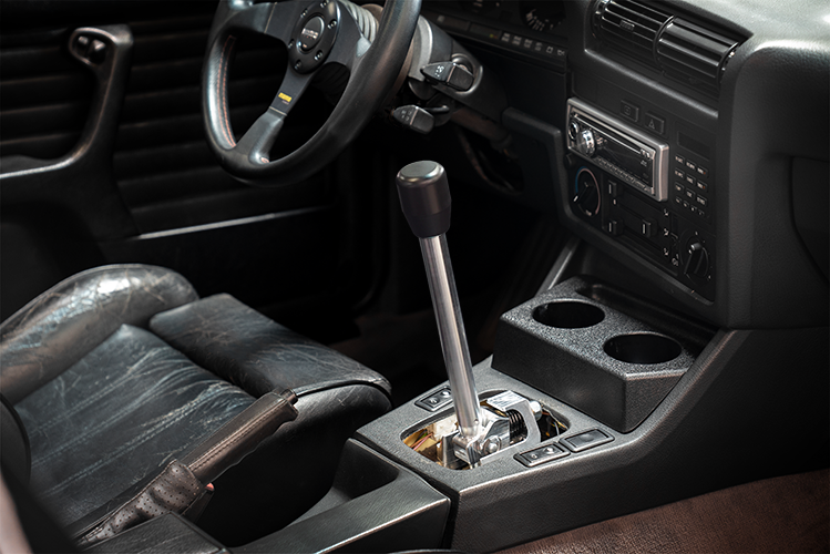 E30 "PRO" Self Centering Chassis Short Shifter-Solid mount shifter-Garagistic-Bare-Tall-Delrin Standard-Garagistic