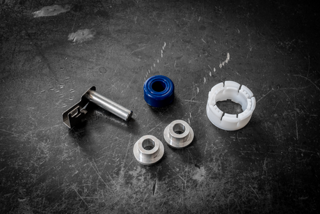 E30 Polyurethane Round Shifter Bushing Kit-Shifter Bushing Kits-Garagistic-Aluminum-No rear carrier assembly-Garagistic