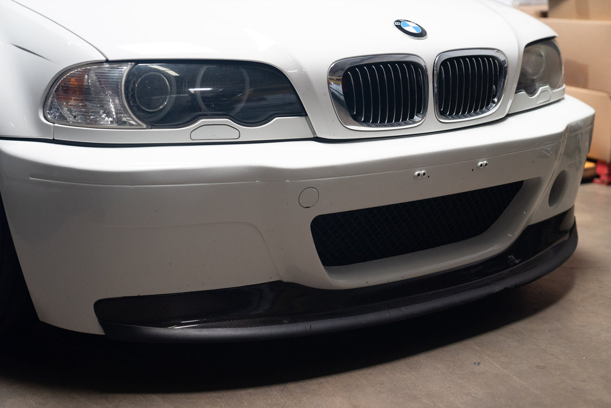 E46 M3 CSL Style Front Bumper with Carbon Fiber Splitters for E46 M3-Body Panels-Non-Garagistic Vendor-Garagistic