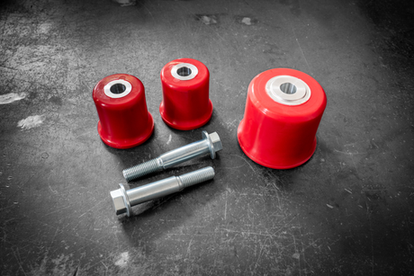 E46 (Non-M) Complete Polyurethane Differential Carrier Bushing Set-Diff Bushings-Garagistic-80a-Add 14mm Bolt Upgrade-Garagistic