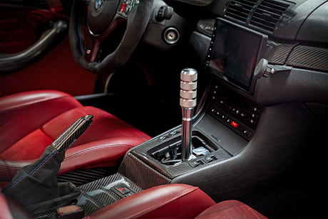 E46 "PRO" Self Centering Chassis Short Shifter-Solid mount shifter-Garagistic-Bare-OEM-Aluminum Knurled-Garagistic