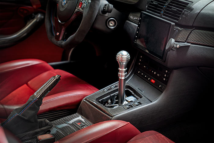 E46 "PRO" Self Centering Chassis Short Shifter-Solid mount shifter-Garagistic-Bare-OEM-Honeycomb-Garagistic