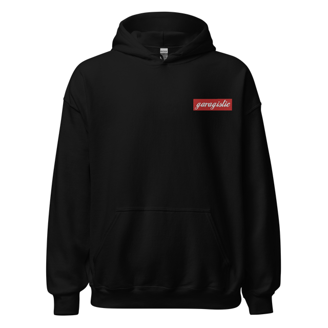 Garagistic Embroidered Box Logo Hoodie-Apparel-Non-Garagistic Vendor-Black-S-Garagistic