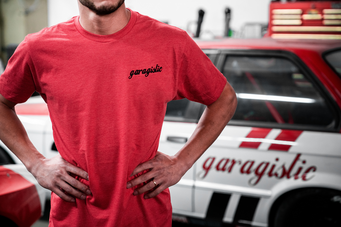 Garagistic Embroidered T-Shirts-Apparel-Non-Garagistic Vendor-S-Heather Red-Garagistic