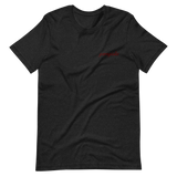 Garagistic Red Logo Embroidered T-Shirt-Apparel-Non-Garagistic Vendor-Black Heather-XS-Garagistic