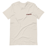 Garagistic Red Logo Embroidered T-Shirt-Apparel-Non-Garagistic Vendor-Heather Dust-S-Garagistic