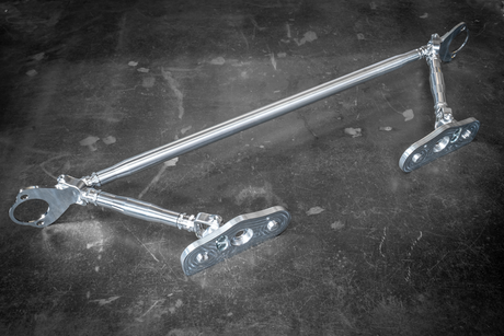 LTW E36 Modular 3 Piece Rear Strut Bar - 318, 325, 328, M3-Billet Strut Bars-Garagistic-No Thanks-Raw Aluminum-Garagistic