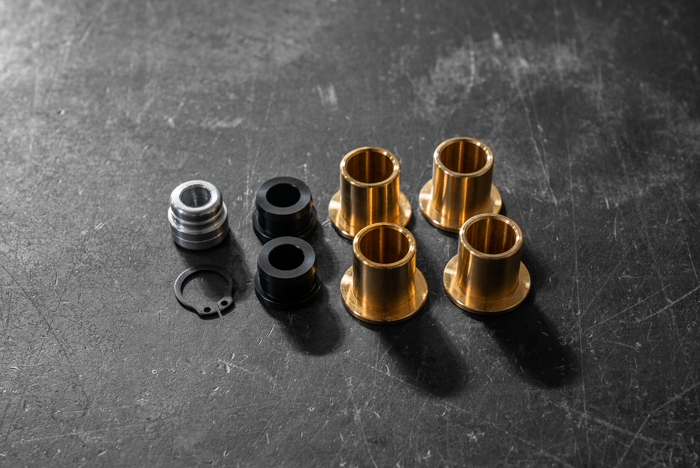 Late Model E30 Complete Pedal Bushing Rebuild Kit-Pedal Bushings-Garagistic-Bare Aluminum-Garagistic