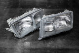 Mercedes 190E W201 Euro Headlights - 0301067329, 0301067330-Headlights-Depo-No thanks!-Garagistic