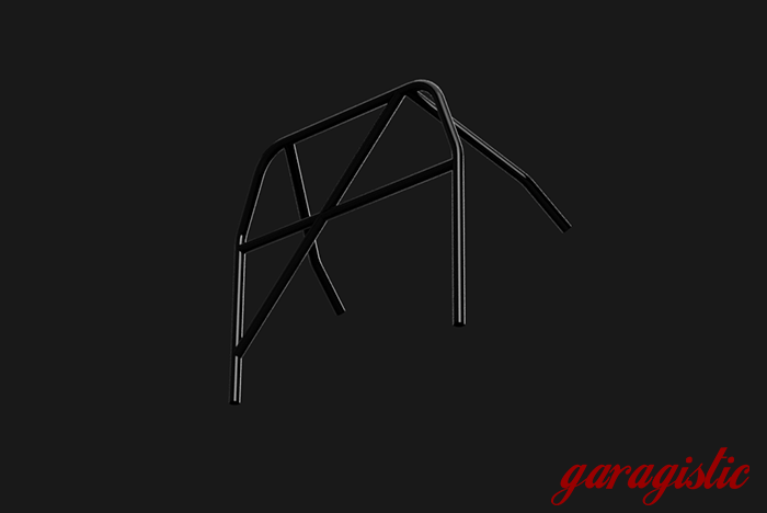 E30 Bolt-in Roll Bar - Coupe & Sedan-Roll bars-Garagistic-Black-Straight Harness Bar-Bent Rear Legs - No X-Garagistic