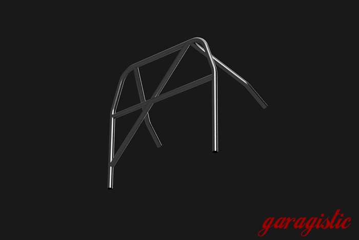 E30 Bolt-in Roll Bar - Coupe & Sedan-Roll bars-Garagistic-Bare-Straight Harness Bar-Bent Rear Legs - No X-Garagistic