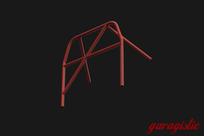 E30 Bolt-in Roll Bar - Coupe & Sedan-Roll bars-Garagistic-Red-Straight Harness Bar-Straight Rear Legs - No X-Garagistic