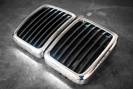 E30 Chrome Kidney Grill - Aftermarket Replacement (51131945877)-Exterior-Garagistic-Garagistic