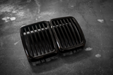 E30 Gloss Black Kidney Grill - Aftermarket Replacement (51131945877)-Exterior-Garagistic-Garagistic