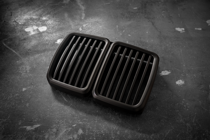 E30 Matte Black Kidney Grill - Aftermarket Replacement (51131945877)-Exterior-Garagistic-Garagistic