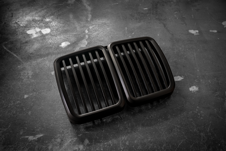 E30 Matte Black Kidney Grill - Aftermarket Replacement (51131945877)-Exterior-Garagistic-Garagistic