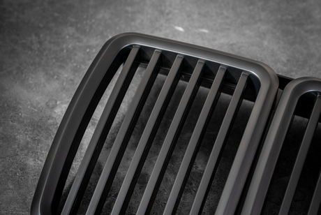 E30 Matte Black Kidney Grill - Aftermarket Replacement (51131945877)-Exterior-Garagistic-Garagistic