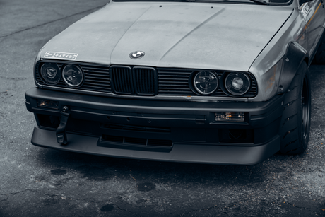 E30 M3 FRONT bumper garagistic installed body kit