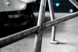 E30 Bolt-in Roll Bar - Coupe & Sedan-Roll bars-Garagistic-Bare-Bent Harness Bar (Taller Drivers)-Double Diagonal (X) - With Straight Rear Legs-Garagistic