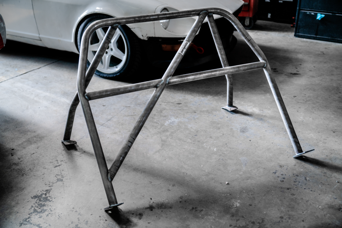 E30 Bolt-in Roll Bar - Coupe & Sedan-Roll bars-Garagistic-Bare-Bent Harness Bar (Taller Drivers)-Double Diagonal (X) - With Straight Rear Legs-Garagistic