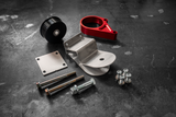 E30 Secondary Diff Mount-Billet Diff Parts-Garagistic-Delrin-Z M Finned-Anodized Red-Garagistic