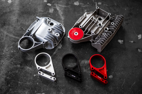 E30 Secondary Diff Mount-Billet Diff Parts-Garagistic-No Bushing-Standard E30-Raw Aluminum-Garagistic