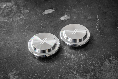 Billet Aluminum Front Wheel Bearing Dust Caps (5-Lug) - 31206777789-Brake Parts-Garagistic-Bare Aluminum-Garagistic